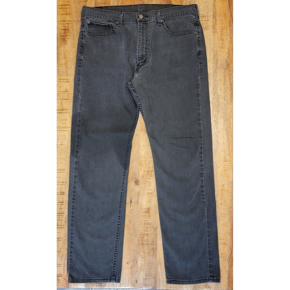 Levi's 505 Men's 38x34 Jeans Pants Black‎ Straight Leg Faded Workwear Casual